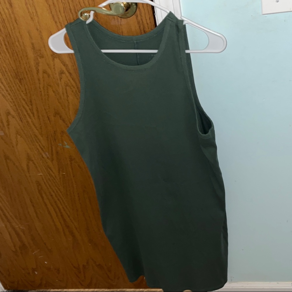 Dark Green Sleeveless Top